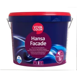 Värvid krohvi- ja kivifassaadidele Vivacolor Hansa Facade, valge v., 9 l