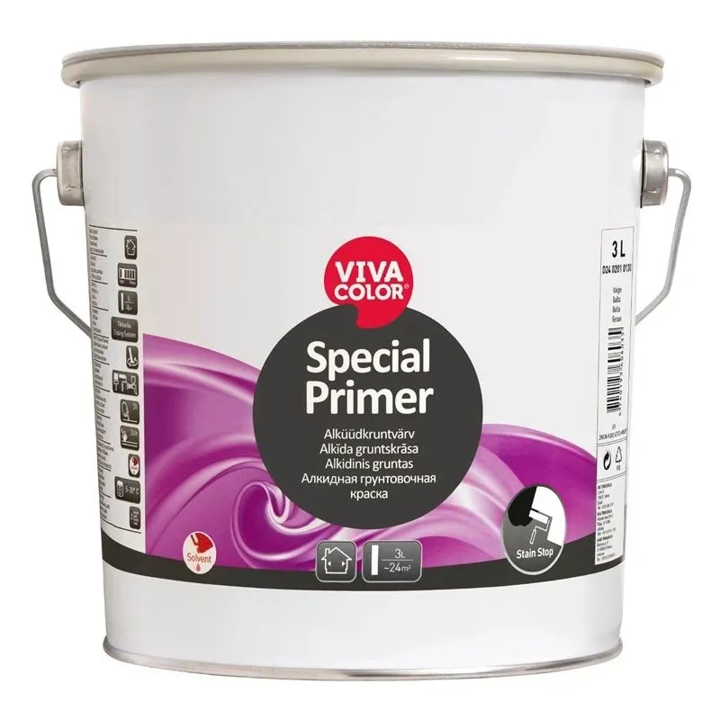 Grunts Vivacolor Special Primer, balta krās., 3 l