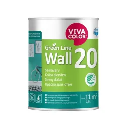 Seinavärv Vivacolor Green Line Wall 20, valge v., 0.9 l