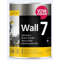 Краска для стен Vivacolor Wall 7, белый, 0.9 л
