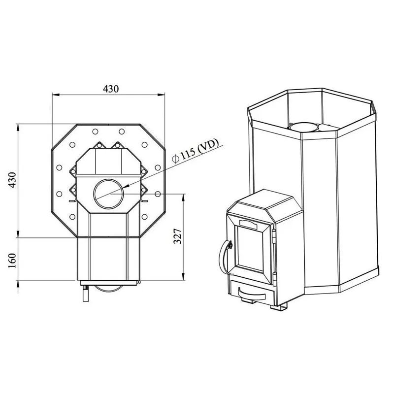 Sauna stove stoveman 13-ls
