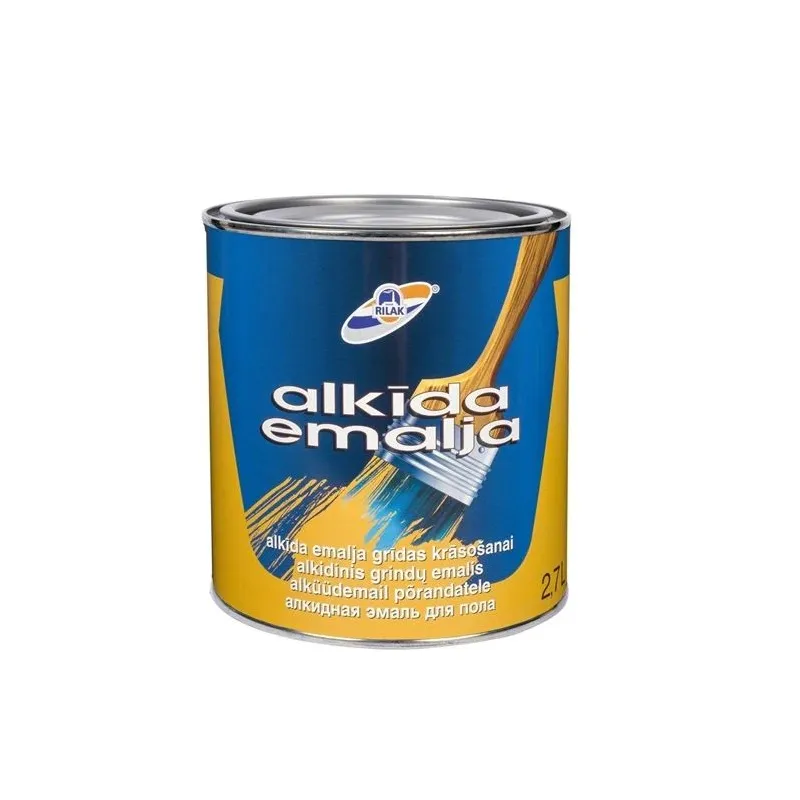 Grīdas krāsa Rilak Alkida Emalja, sarkanbrūna krās., 2.7 l