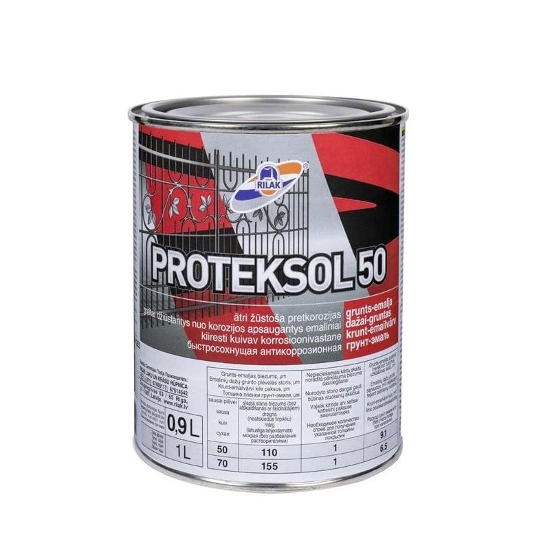 Grunts-emalja proteksol-50 melna 0.9l