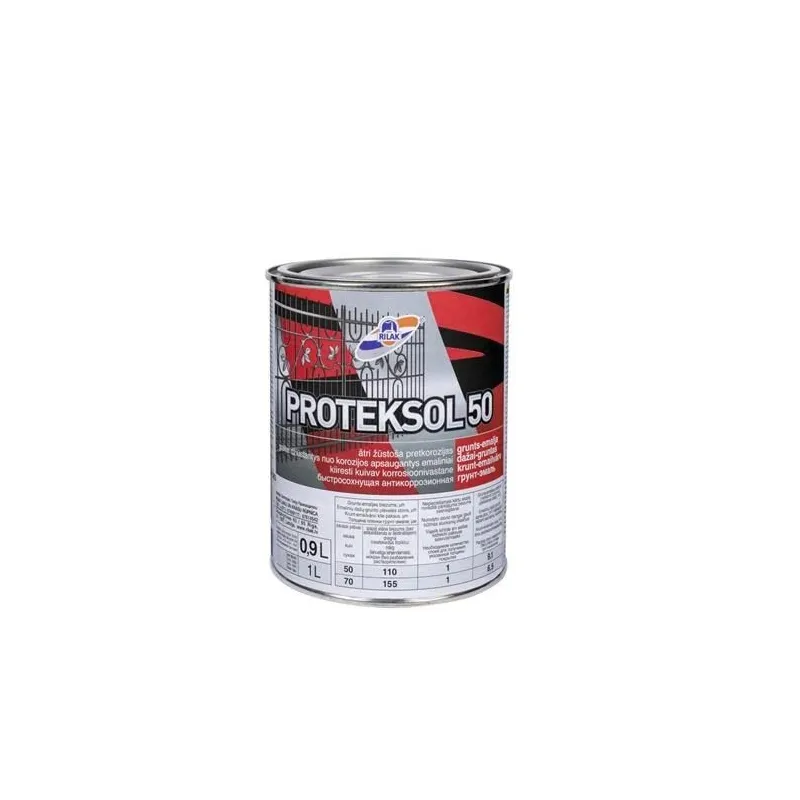 Emaljas krāsa, daudzveidīgs Rilak Proteksol, pus-spīdīgs, 0.9 l, brūna krās.