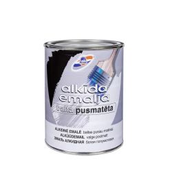 Krāsa emaljas pusmatēta balta 0.9 l