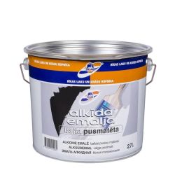 Krāsa emaljas pusmatēta balta 2.7 l