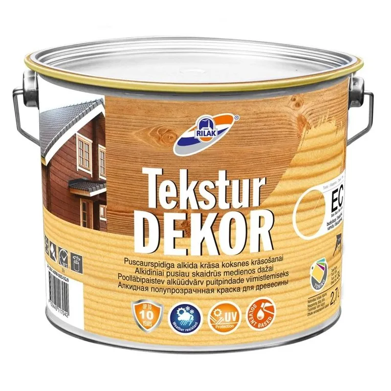 Koksnes impregnants Rilak Teksturdekor, caurspīdīga, 2.7 l