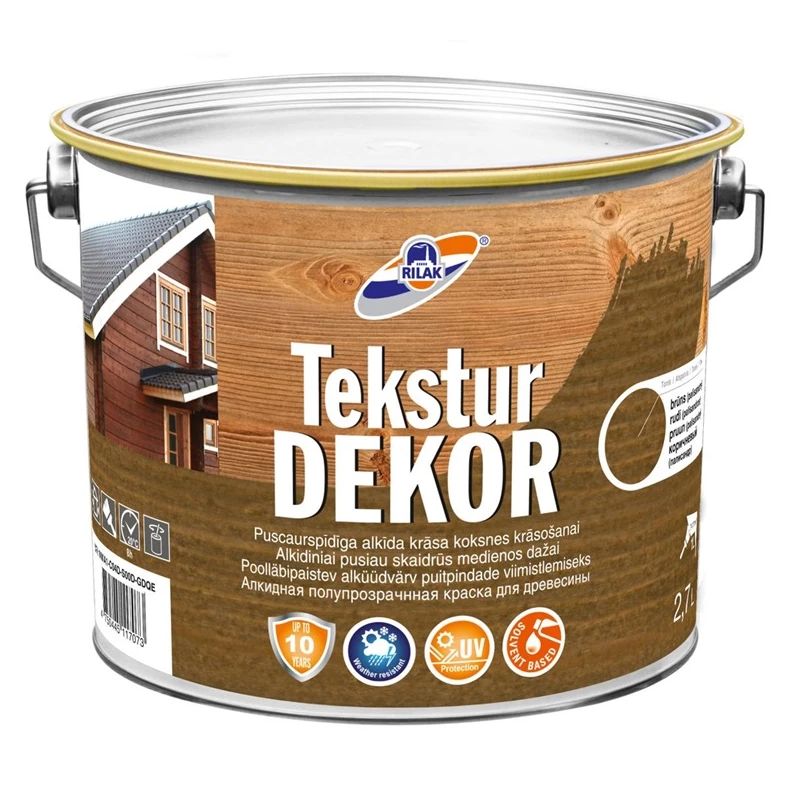 Medienos impregnantas Rilak Teksturdekor. rudas. 2.7 l