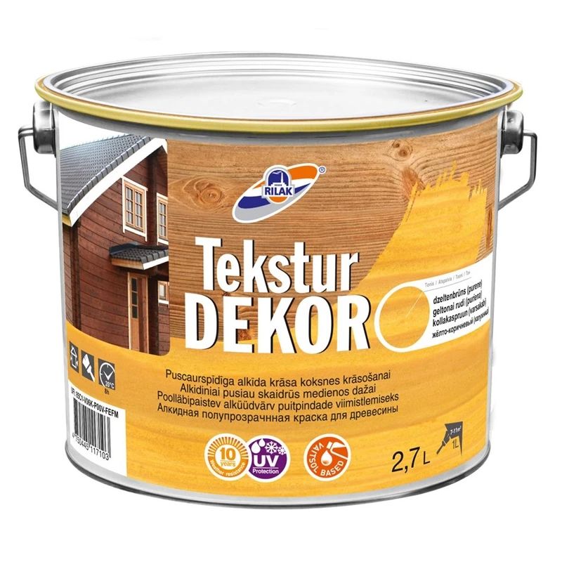 MEDIENOS IMPREGNANTAS „TEKSTURDEKOR“, GELTONAI RUDAS, 2.7 l