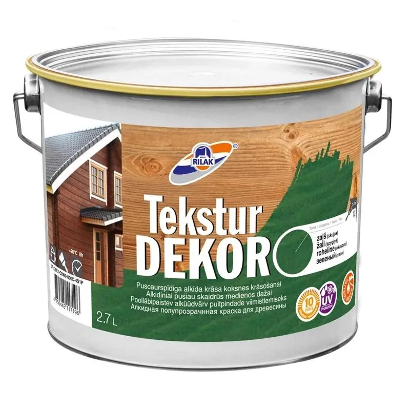 Koksnes impregnants Rilak Teksturdekor, zaļa krās., 2.7 l