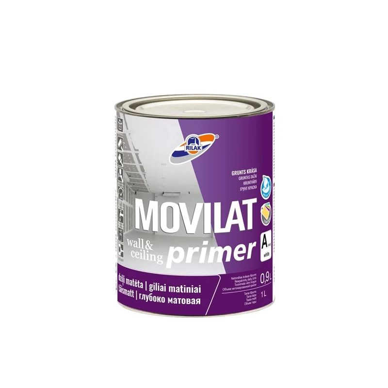Krāsas gruntēšanai Rilak Movilat PRIMER. balta. 0.9L