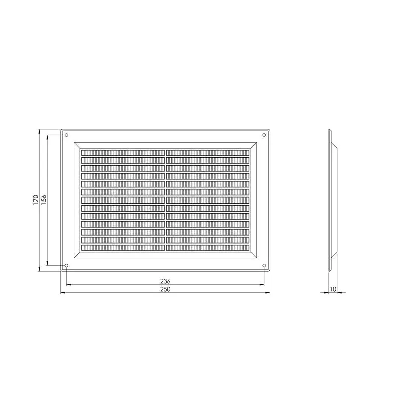 Ventilācijas reste Europlast VR2517, plastmasa