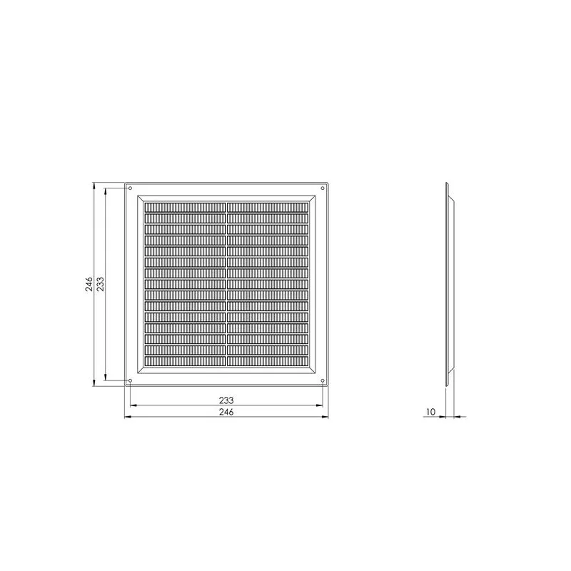 Ventilācijas reste Europlast VR2525, plastmasa