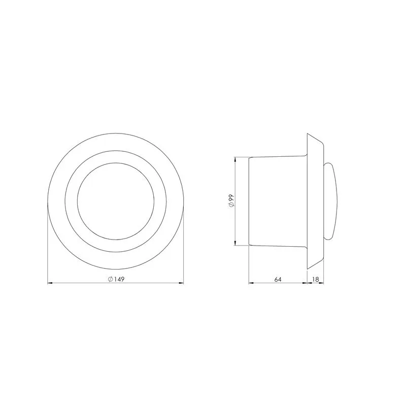 Difuzors Europlast VD100, balta krās., 100 mm