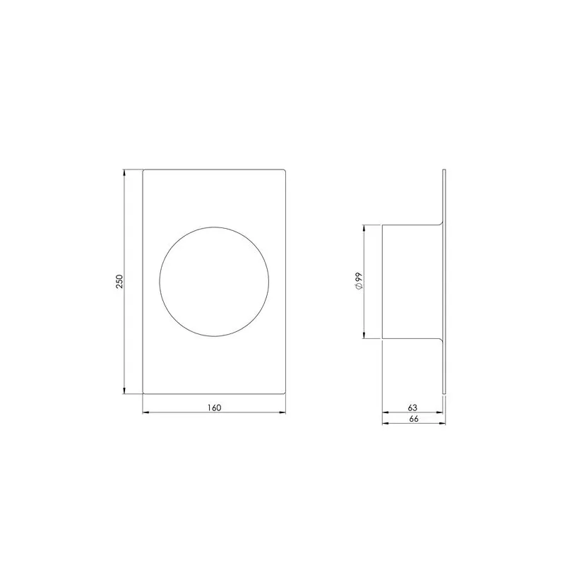 Starpuzmava Europlast VA100, 160 x 250 mm, 100 mm