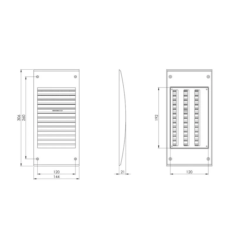 Ventilācijas reste Europlast N30R, plastmasa