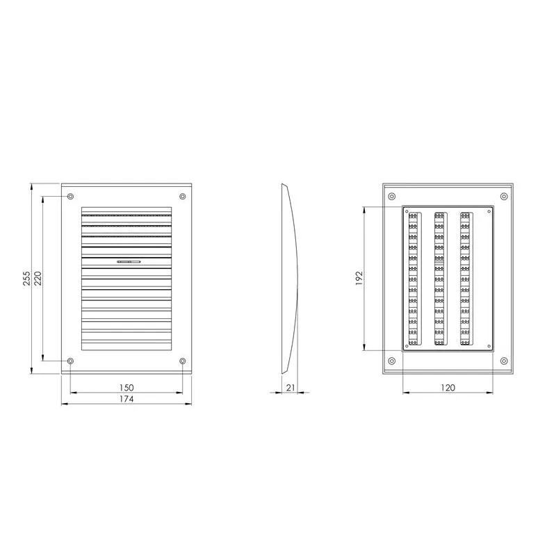 Ventilācijas reste Europlast N25R, plastmasa