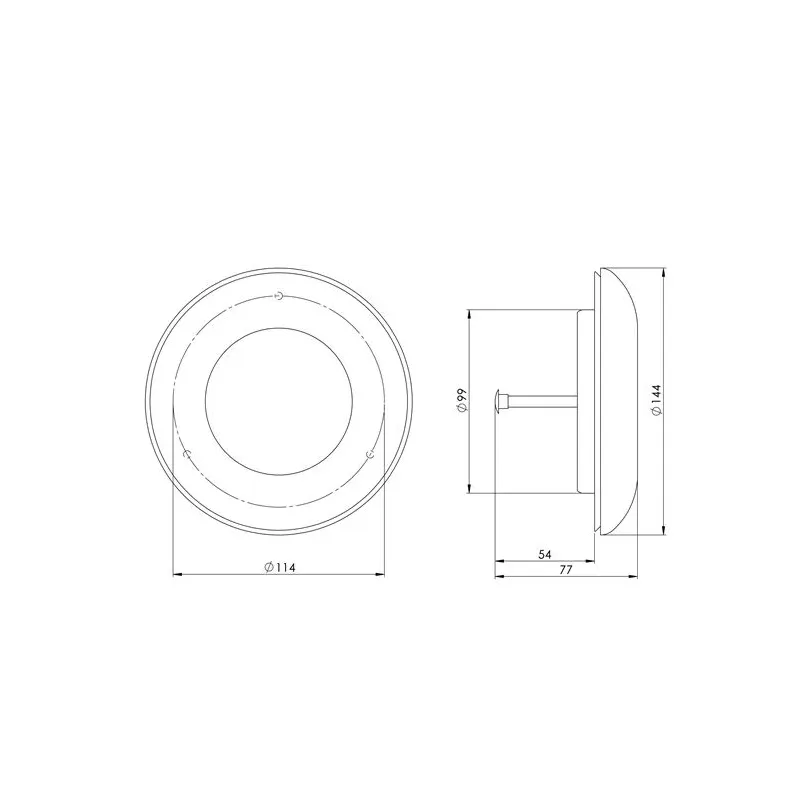 Difuzorius Europlast KD100, ruda sp., 100 mm