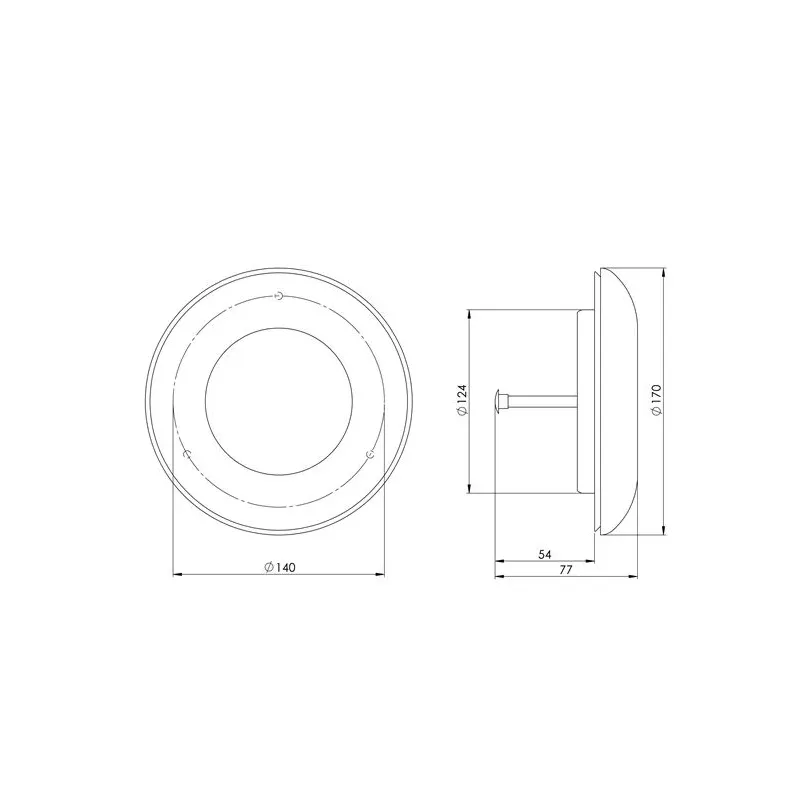 Difuzors Europlast KD125, brūna krās., 125 mm