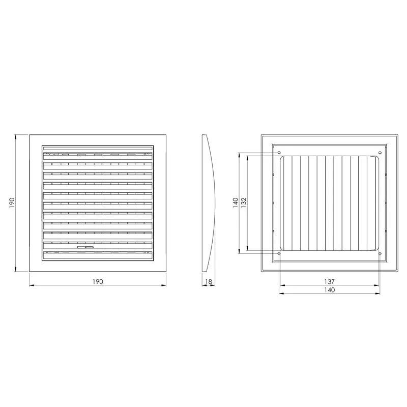 Ventilācijas reste Europlast N12R, plastmasa