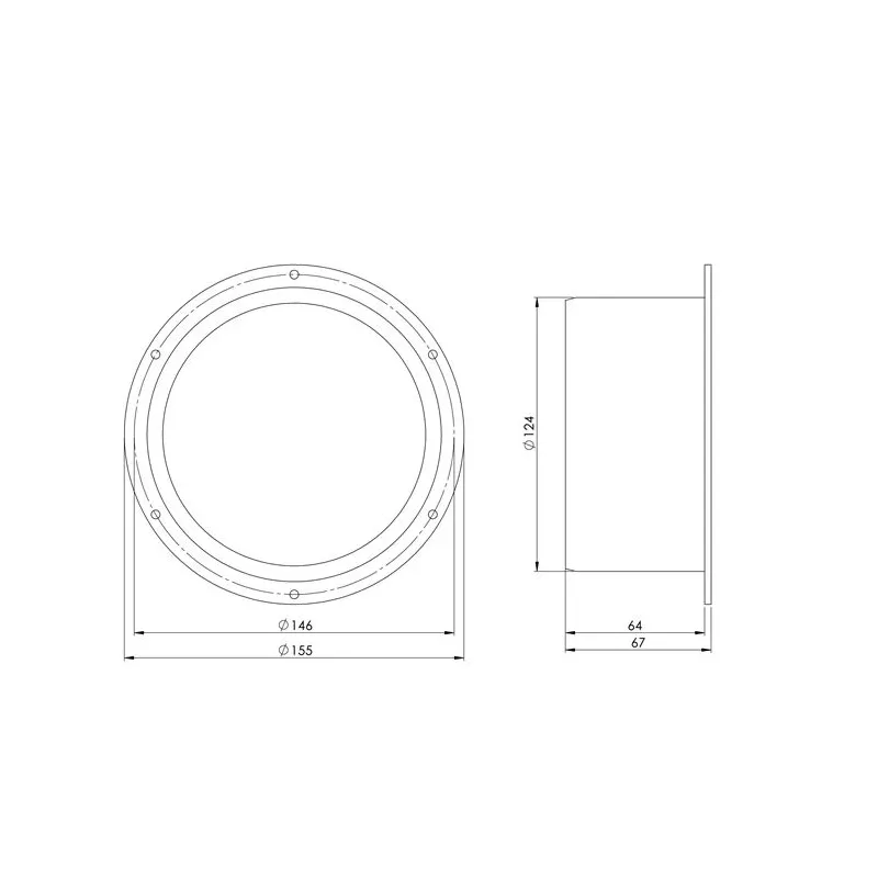 Ventilācijas adapteris Europlast VF125, 125 mm