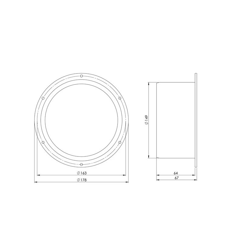 Ventilācijas adapteris EUROPLAST VF150. D150