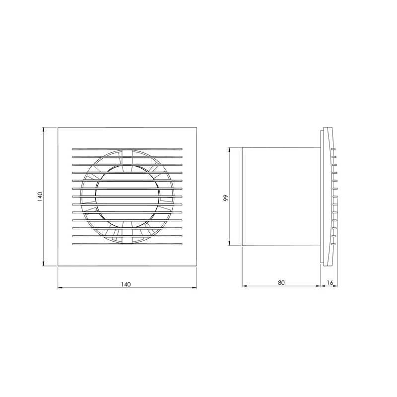 Ištrauk. ventiliatorius EUROPLAST EE100TA. su laikmačiu