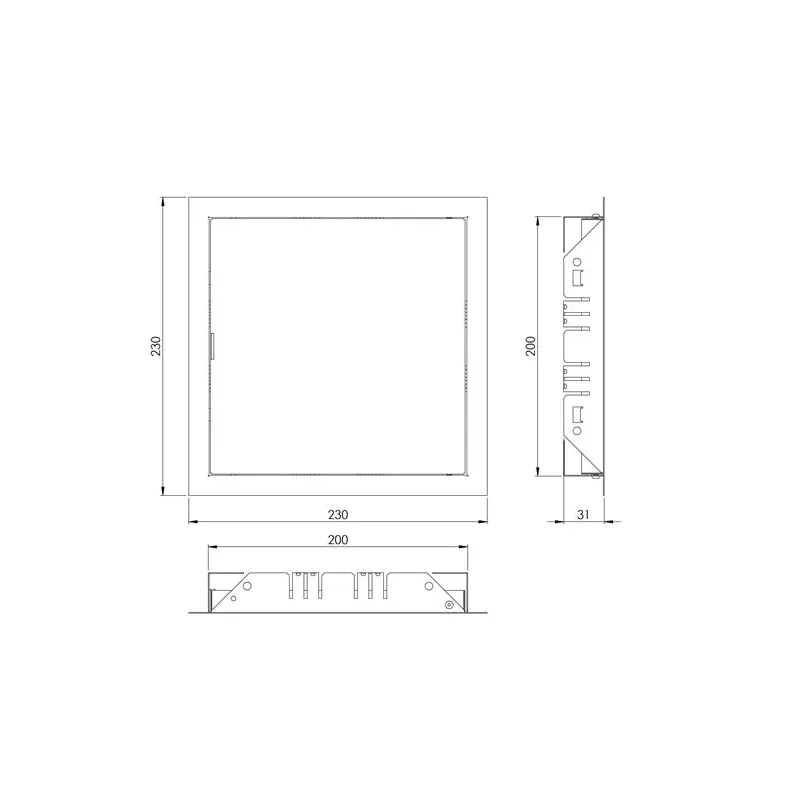 Revīzijas lūka Europlast RL2020A. 200 mm x 200 mm