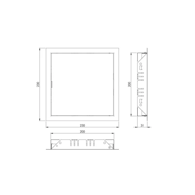 Revīzijas lūka Europlast RL2020, 200 mm x 200 mm