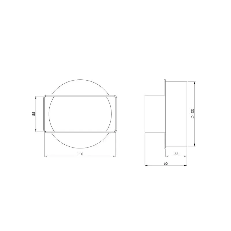 Starpuzmava Europlast KSD1, 110 x 55 mm, 100 mm