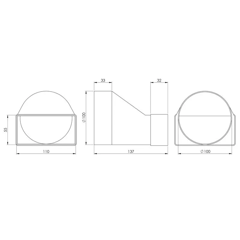 Starpuzmava Europlast KSD2, 110 x 55 mm, 100 mm