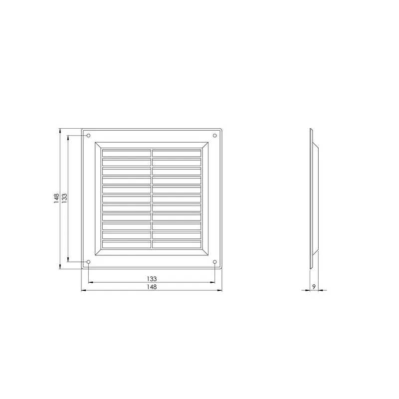Ventilācijas reste Europlast VR1515P, plastmasa