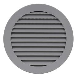 Plast. ventiliacijos grotelės EUROPLAST VR125P. D125. pilkos
