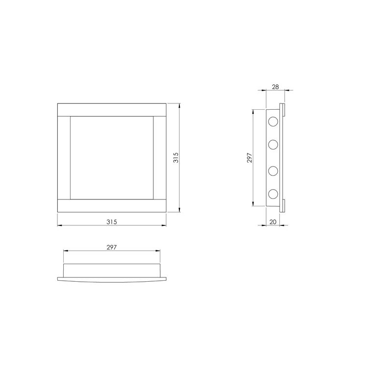 Lūka revīzijas plastmasas 300x300mm