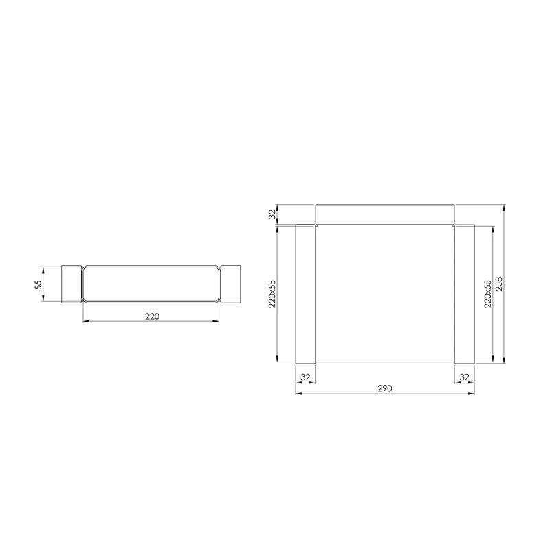 Trejgabals plastmasas 220x55mm ,europlast,