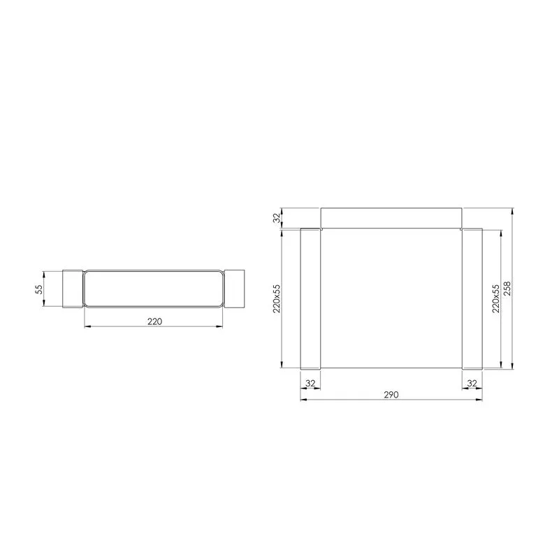 Ar trīs zariem Europlast KT25, 220 x 55 mm