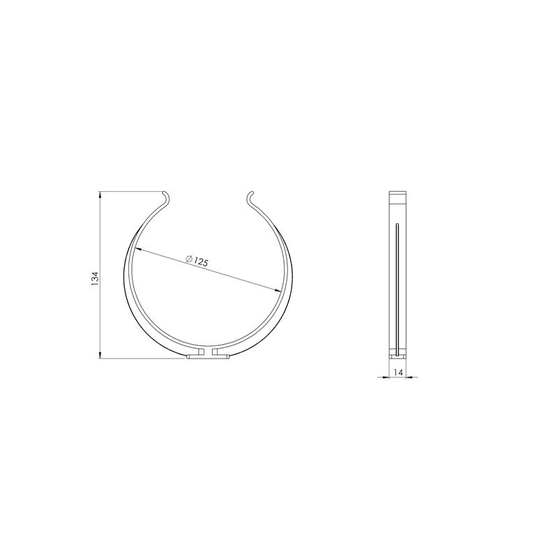 Stiprinājums plastmasas d125mm ,2gab., ,europlast,