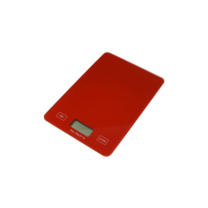 Svari virtuves digitālie 5kg sarkani