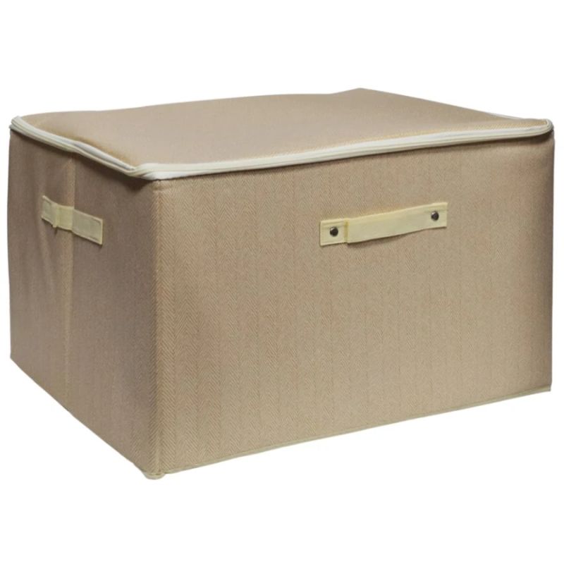 Uzglabāšanas kaste 50x37x31cm auduma, bēša