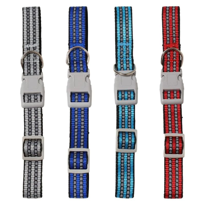 Kakla siksna 2cm plata, ar atstarotāju, mix