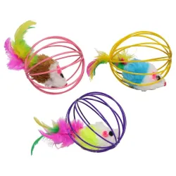 Rotaļlieta kaķiem Bumba ar pelīti