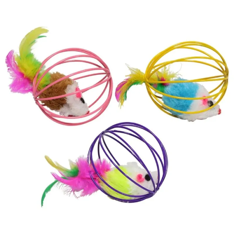 Rotaļlieta kaķiem Bumba ar pelīti