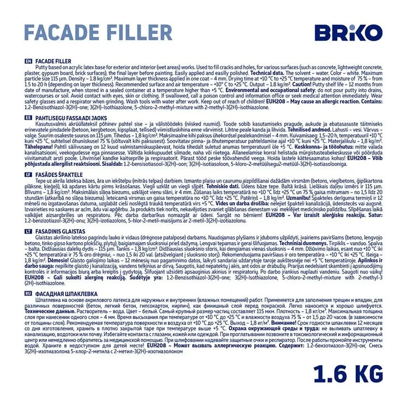 Coating briko facade 1.6kg