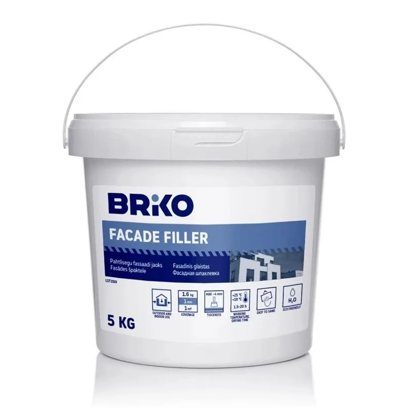 Glaistas Briko, stambiagrūdis, balta sp.-pilka sp., 5 kg