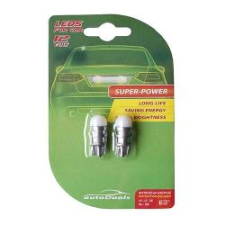 AutoDuals LED T10 spuldze balta 2gab