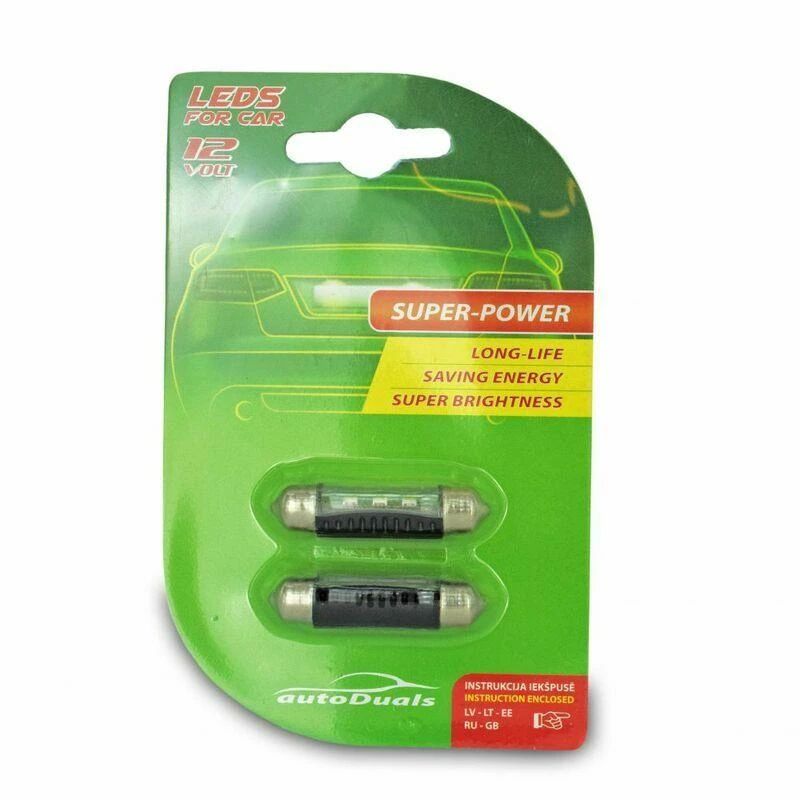 Led spuldzes auto sv8.5 41mm baltas 2gab