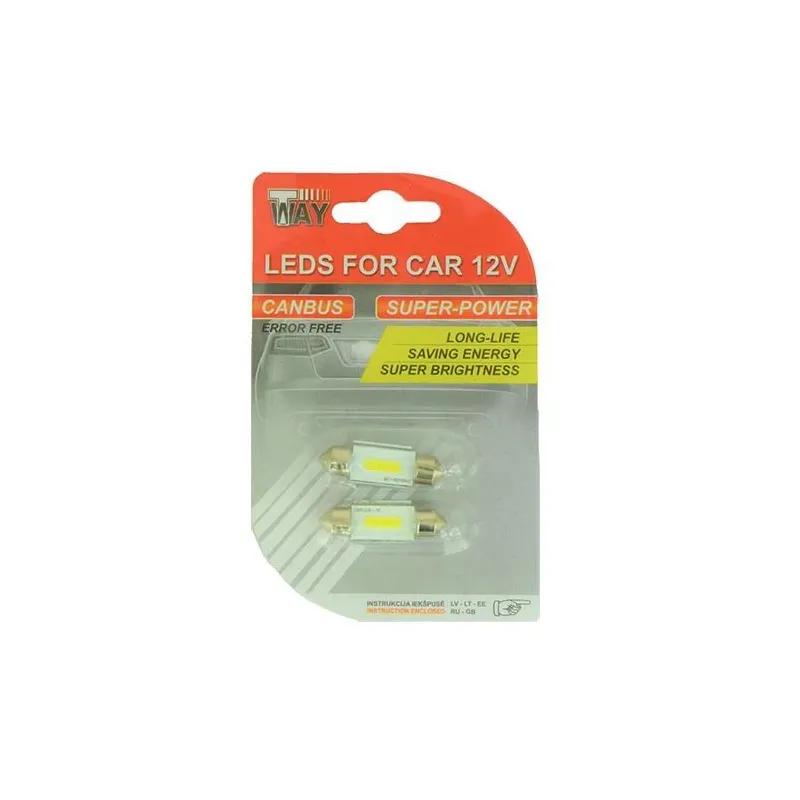 Auto spuldze C5W, led, balta krās., 12 V