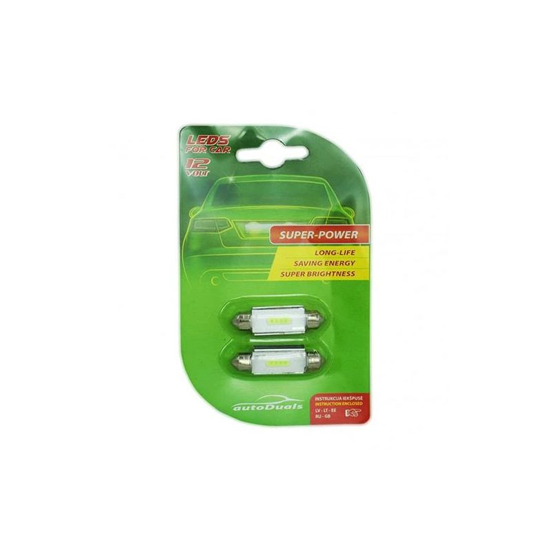 Led spuldze c5w 41mm. baltas.2gab.can