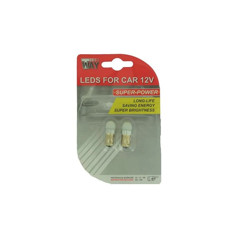Led spuldze t4w ba9s. baltas. 2gab