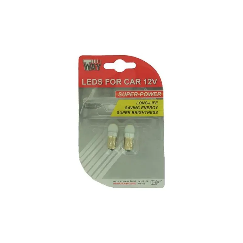Auto spuldze T4W BA9S, led, balta krās., 12 V